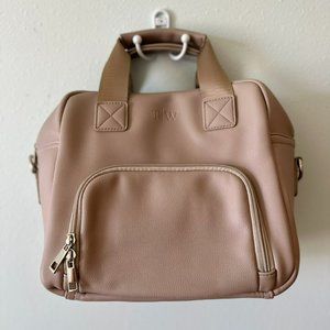 T|W Taupe shoulder bag with insulated lunch pocket